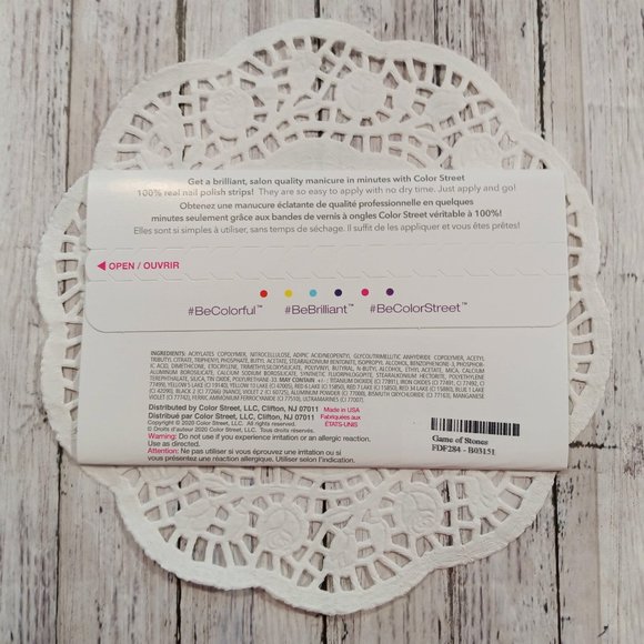 Color Street 100% Nail Polish Strips Game of Stones RARE FIND - Picture 5 of 7